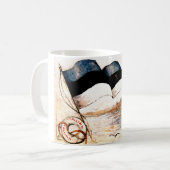 Eesti Lippかエストニア語の旗のマグ コーヒーマグカップ (正面左)