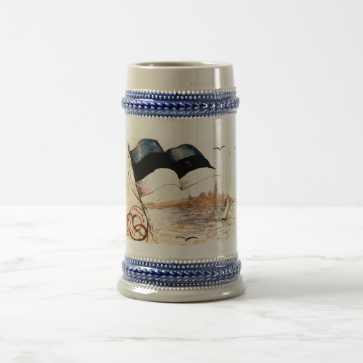 Eesti Lippかエストニア語の旗ビールステイン ビールジョッキ (中央)