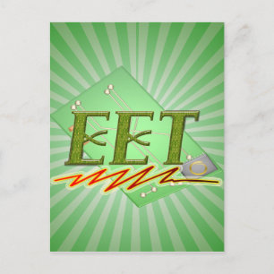 EET – 電気エンジニアテック回路基板ロゴ ポストカード