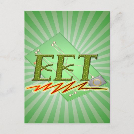 EET – 電気エンジニアテック回路基板ロゴ ポストカード (正面)