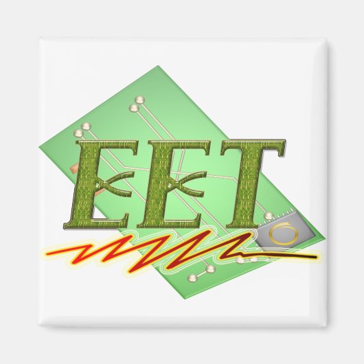 EET – 電気エンジニアテック回路基板ロゴ マグネット (正面)