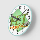 EET – 電気エンジニアテック回路基板ロゴ ラウンド壁時計 (傾斜)