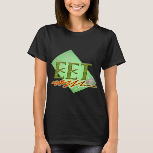 EET – 電気エンジニアテック回路基板ロゴ Tシャツ (正面)