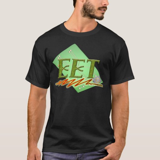 EET – 電気エンジニアテック回路基板ロゴ Tシャツ (正面)