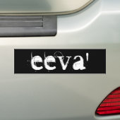 EEVAの白写真の名前のバンパーステッカー バンパーステッカー (車上)