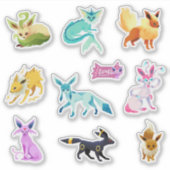 Eeveelutions sticker set シール (正面)