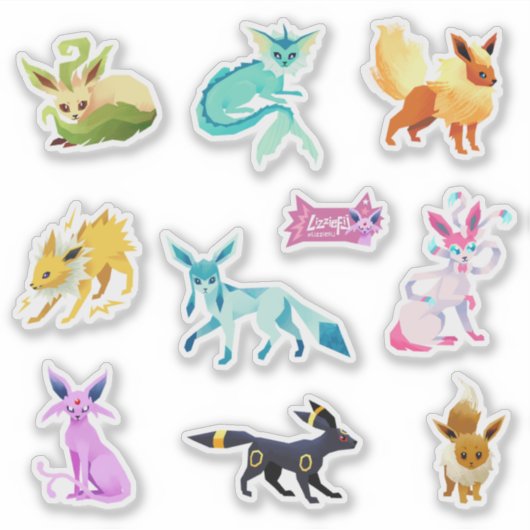 Eeveelutions sticker set シール (正面)