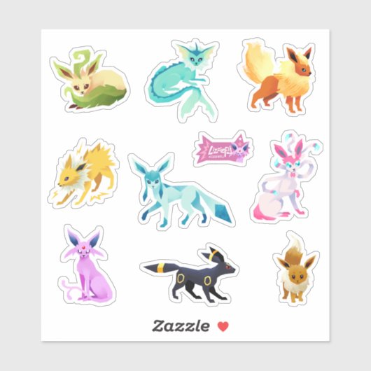 Eeveelutions sticker set シール (シート)