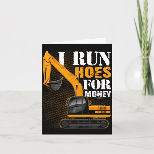 Eever I Run Cute Ss Cute Sss For Money Funny Excav カード (正面)