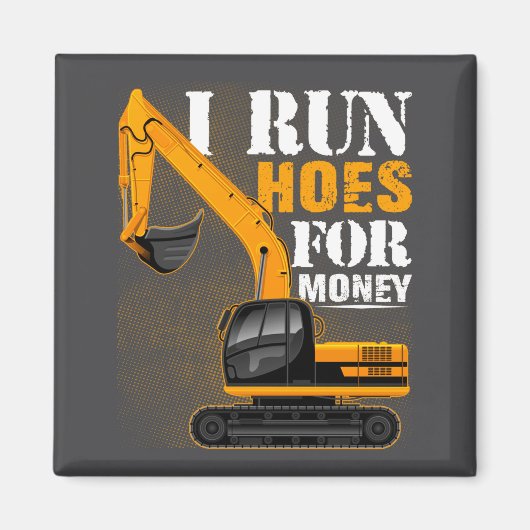 Eever I Run Cute Ss Cute Sss For Money Funny Excav マグネット (正面)