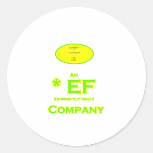 EF – 環境フレンドリー企業1 ラウンドシール (正面)