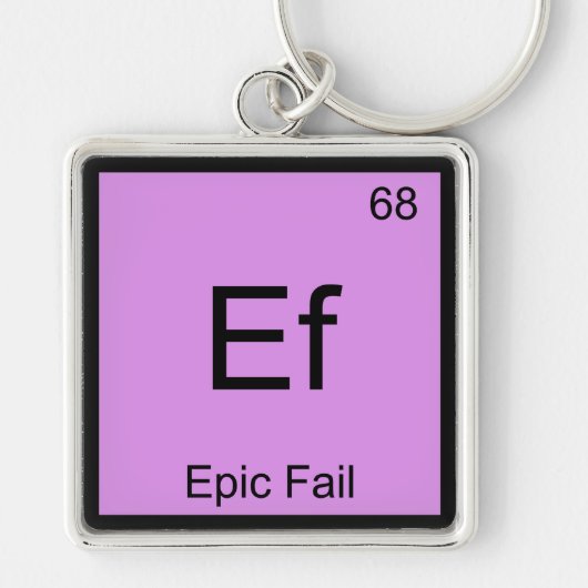 Ef - Epic Fail Chemistry ElementシンボルミームT キーホルダー (正面)