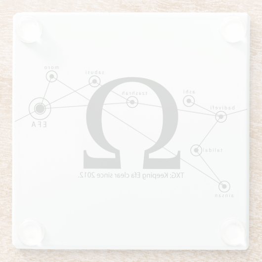 Efaの澄んなコースターを保って下さい ガラスコースター (裏面)