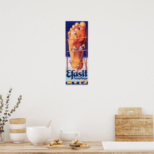 EFASIT Fusspflege Foot Cream Lotion Pedicure Ad ポスター (キッチン)