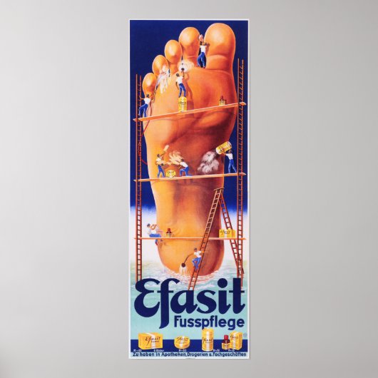 EFASIT Fusspflege Foot Cream Lotion Pedicure Ad ポスター (正面)