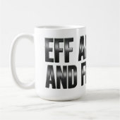 Eff Around and Find Out – ガンメタル コーヒーマグカップ (左)