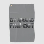 Eff Around and Find Out – ガンメタル ゴルフタオル (正面)