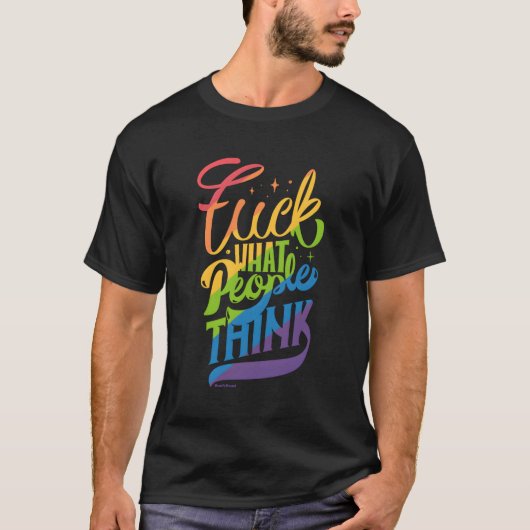 Eff W人考え々LgbtqレインボープライドMo国旗 Tシャツ (正面)