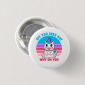 Eff You見るケイなぜOh You Cute Unicorn 缶バッジ (正面&裏面)