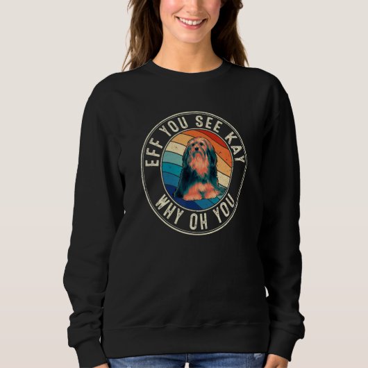Eff You See Kayレトロ80s Havanese スウェットシャツ (正面)