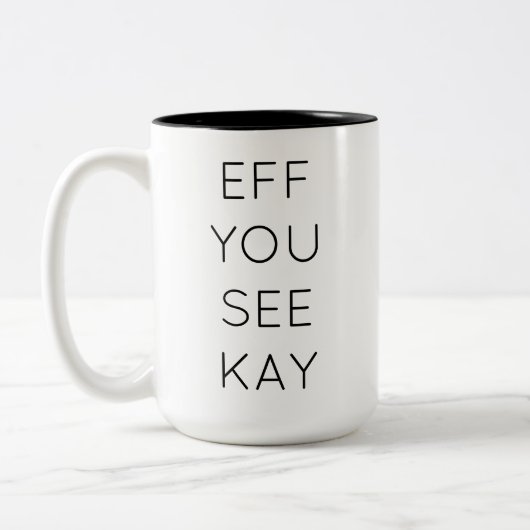 EFF YOU SEE KAY ツートーンマグカップ (左)
