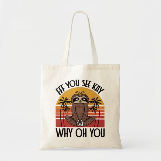 Eff You See Kay Why Oh You おもしろい Yogi Gift Panda トートバッグ (正面)