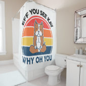Eff You See Kay Why Oh You ShirtsピットブルおもしろいYog シャワーカーテン (インサイチュ)