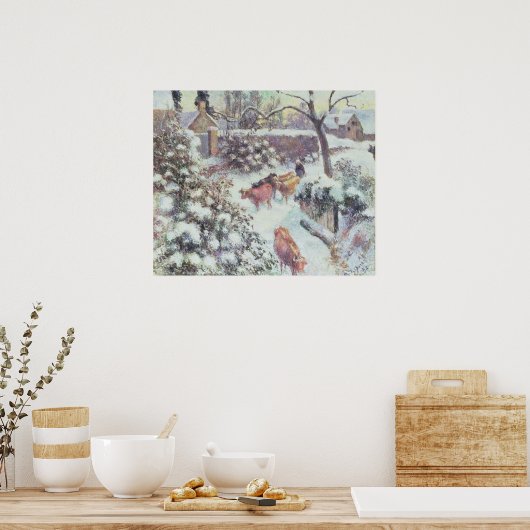 Effet de Neige a Montfoucault, 1882 ポスター (キッチン)