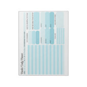 Efficient Blue モダン DailyプランナーのTo-Doリスト ノートパッド (回転)