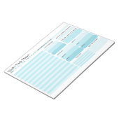 Efficient Blue モダン DailyプランナーのTo-Doリスト ノートパッド (アングル)