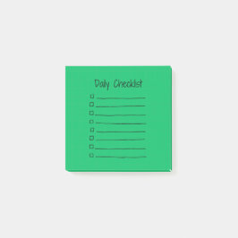 Efficient Daily ChecklistのPost-Itメモ(緑) ポストイット