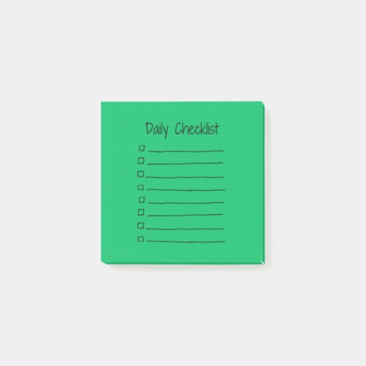 Efficient Daily ChecklistのPost-Itメモ（緑） ポストイット (正面)