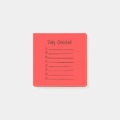 Efficient Daily Checklist Post-It Notes（赤） ポストイット (正面)