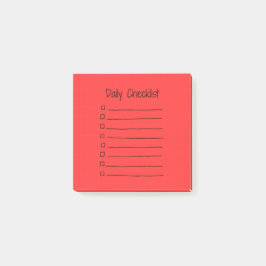 Efficient Daily Checklist Post-It Notes(赤) ポストイット