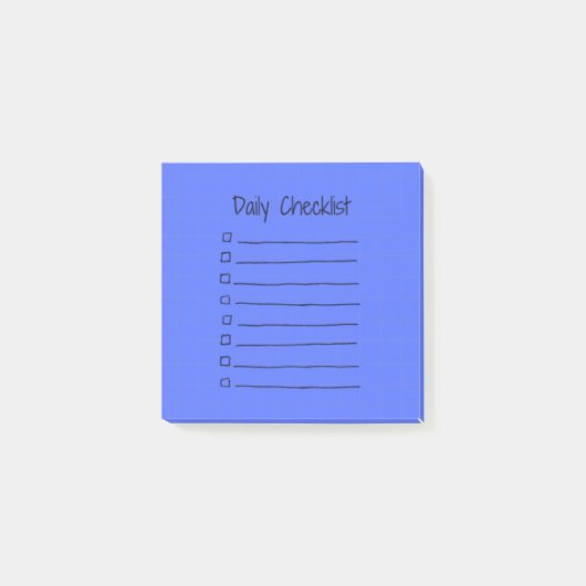 Efficient Daily Checklist Post-It Notes（青） ポストイット (正面)