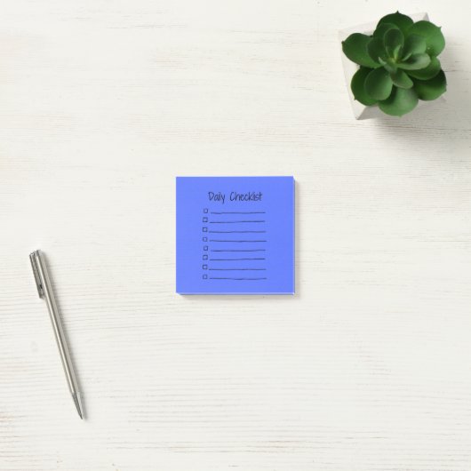 Efficient Daily Checklist Post-It Notes（青） ポストイット (オフィス)