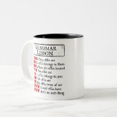 Effin文法レッスンユーモアそれらは彼等のそこにです ツートーンマグカップ (正面左)