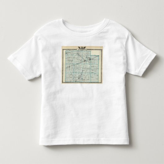 Effingham郡の地図 トドラーTシャツ (正面)