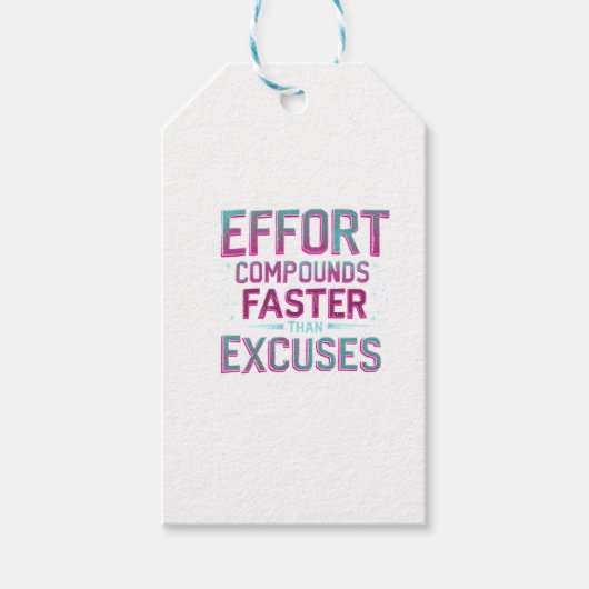 "Effort Over Excuses" ギフトタグ (正面)