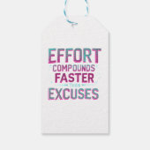 "Effort Over Excuses" ギフトタグ (裏面)