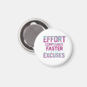 "Effort Over Excuses" マグネット (正面/裏面)