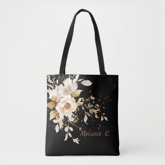 Effortless Elegance Floral Tote トートバッグ (正面)