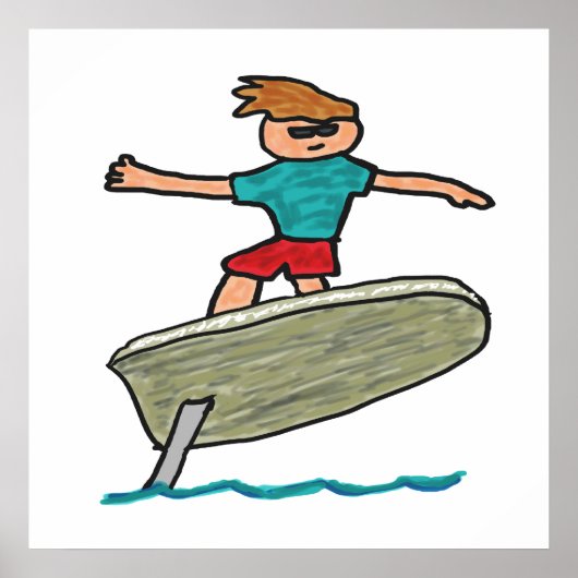 eFoilサーフィン ポスター (正面)