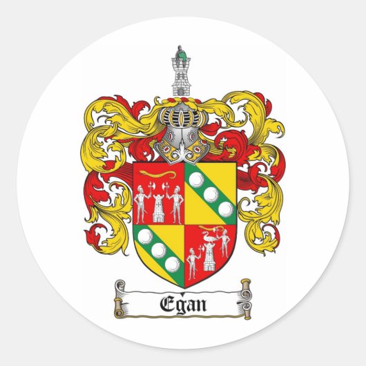 EGAN家紋-EGAN COAT OF ARMS ラウンドシール (正面)