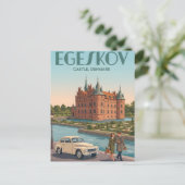 Egeskov Castle Denmark Fairytale Renaissance Postc ポストカード (スタンド正面)