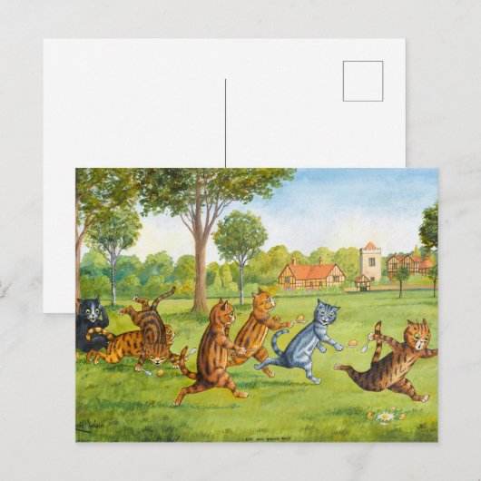 Egg and Spoon Race by Louis Wain ポストカード (正面/裏面)