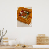 Egg Bacon Pastry Tart with Tomato ポスター (キッチン)