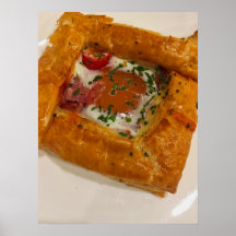 Egg Bacon Pastry Tart with Tomato