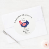 Egg Carton Label customize egg box free range ラウンドシール (封筒)