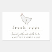 Egg Carton Label - Personalize for Farm or Coop 長方形シール (正面)